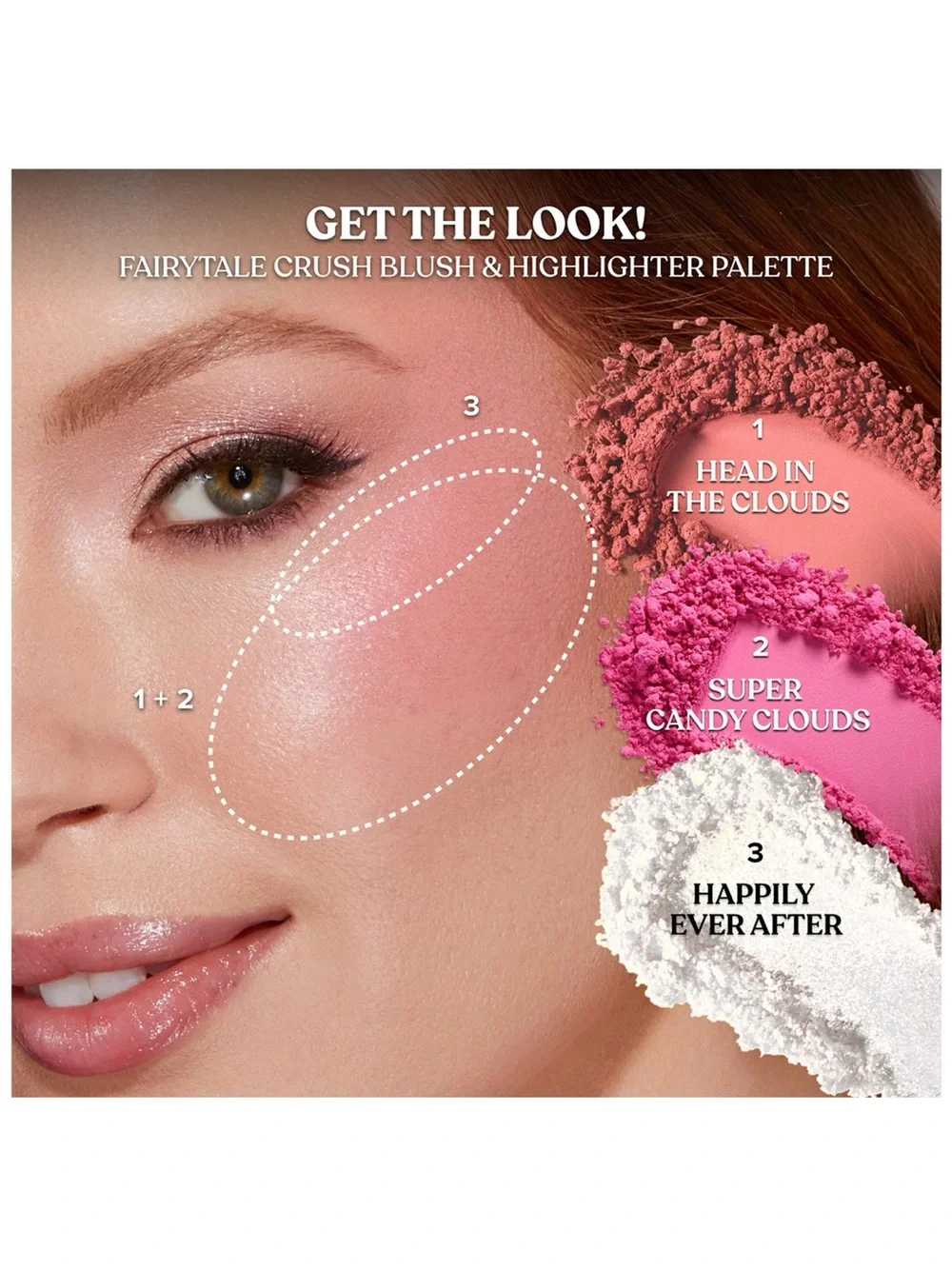 Too Faced Fairytale Crush Blush & Highlighter Palette - Pink with Green Trim